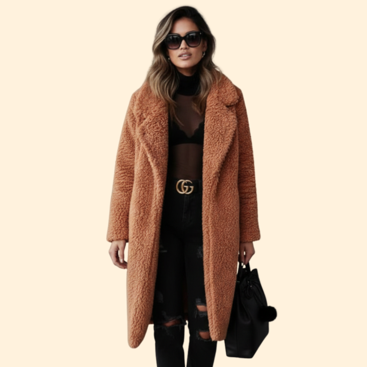Women’s Long Teddy Coat