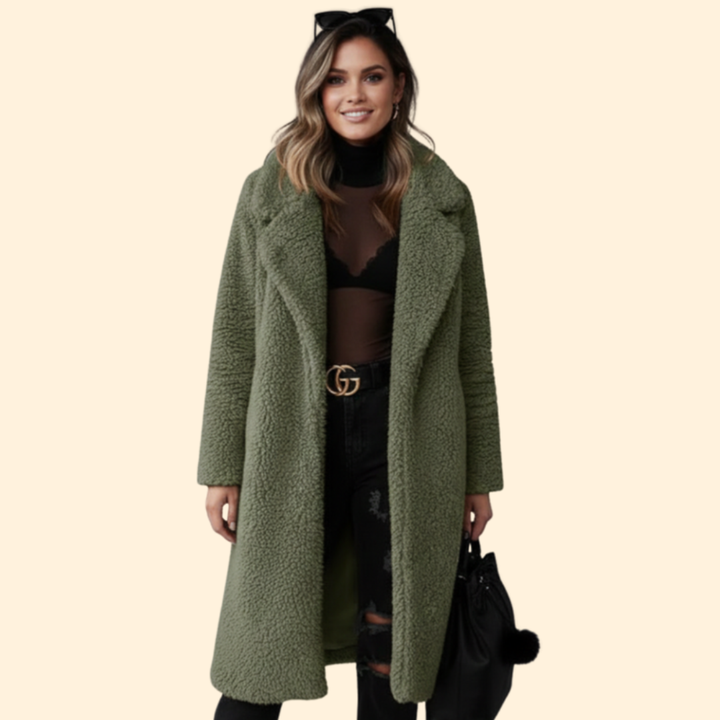 Women’s Long Teddy Coat
