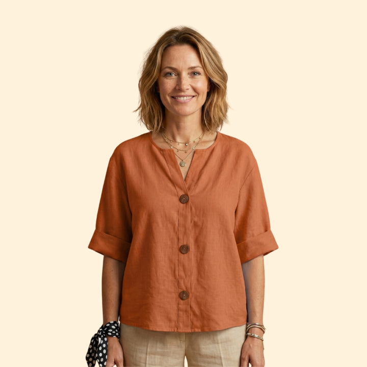 Women's Loose Linen Blouse