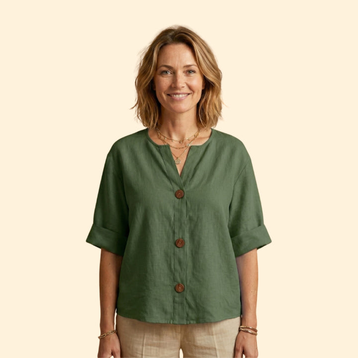 Women's Loose Linen Blouse
