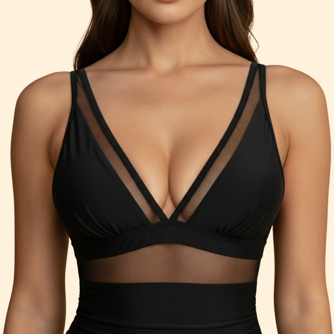 Women's Mesh-Panel Bikini Set