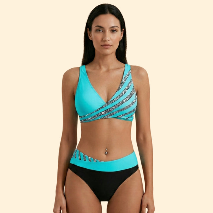 Women's Metallic Detail Bikini Set