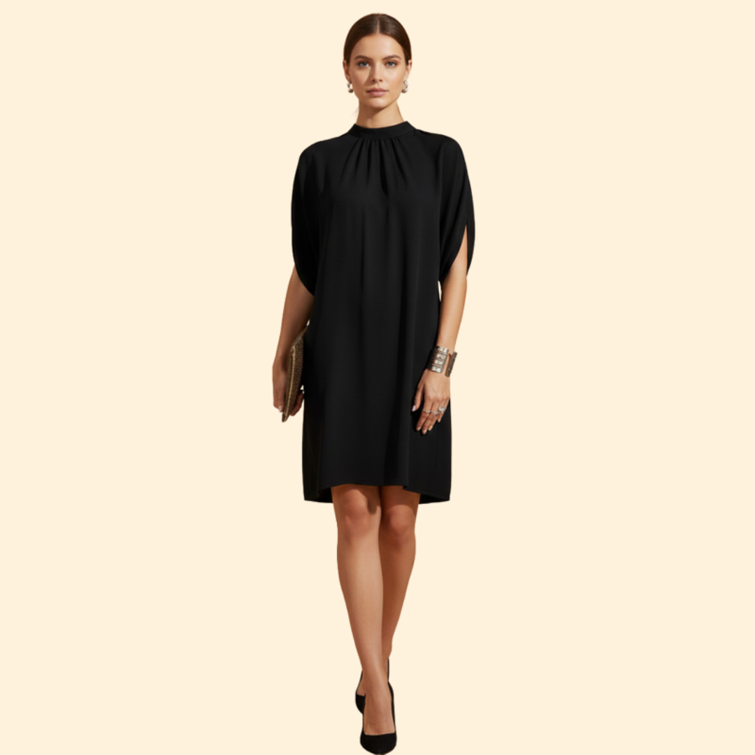 Women’s Mock Neck Slit Sleeve Dress