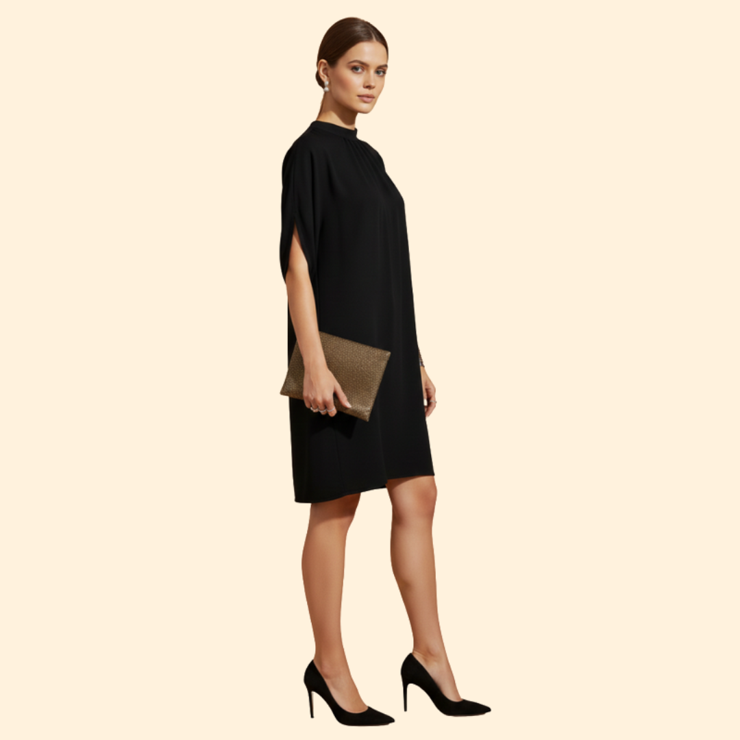 Women’s Mock Neck Slit Sleeve Dress