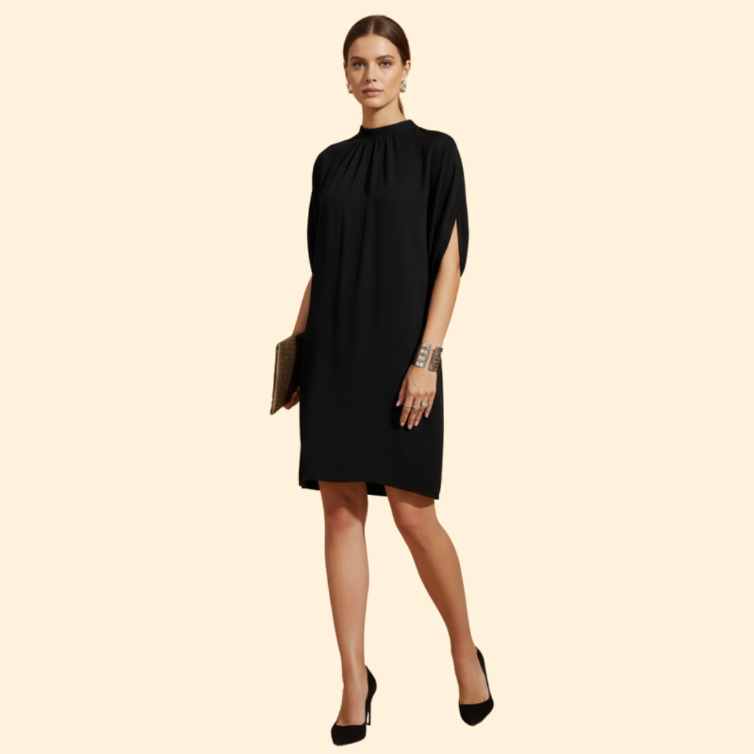 Women’s Mock Neck Slit Sleeve Dress