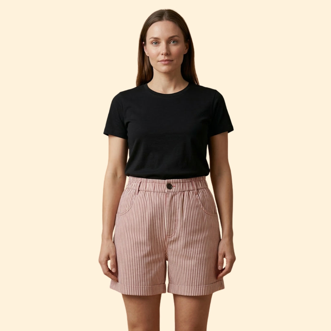 Women's Nautical Striped Shorts