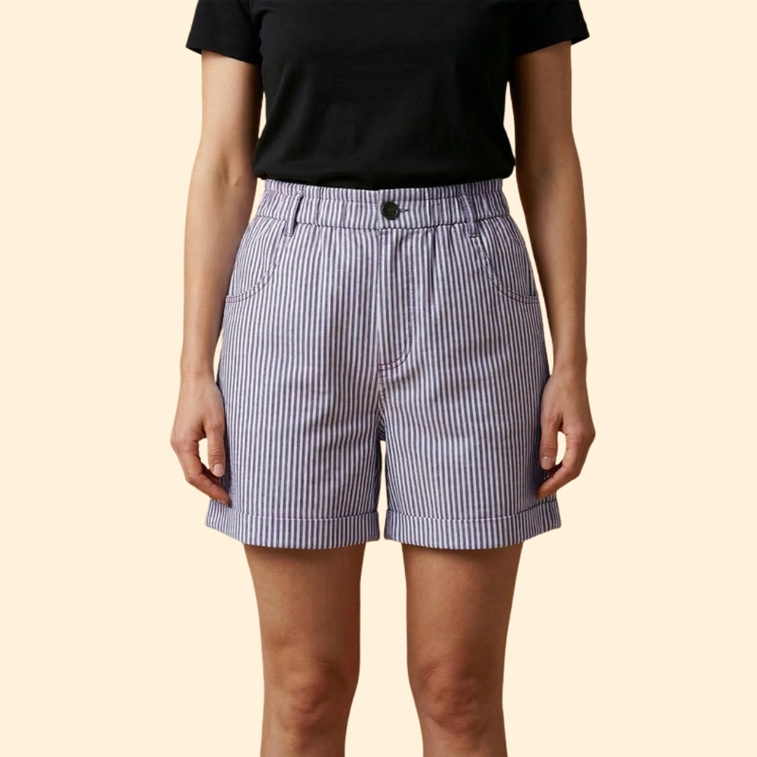Women's Nautical Striped Shorts