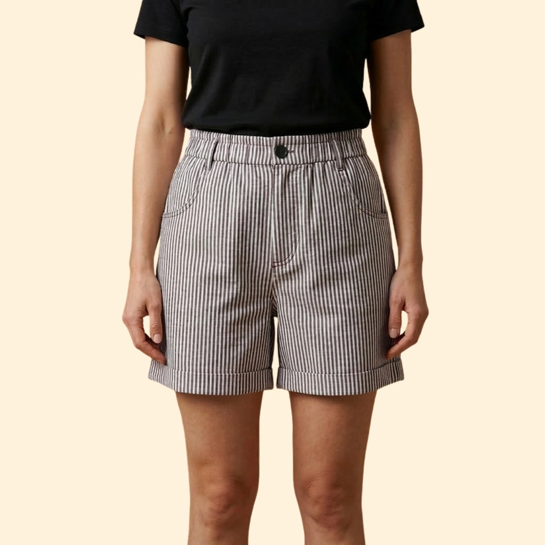 Women's Nautical Striped Shorts