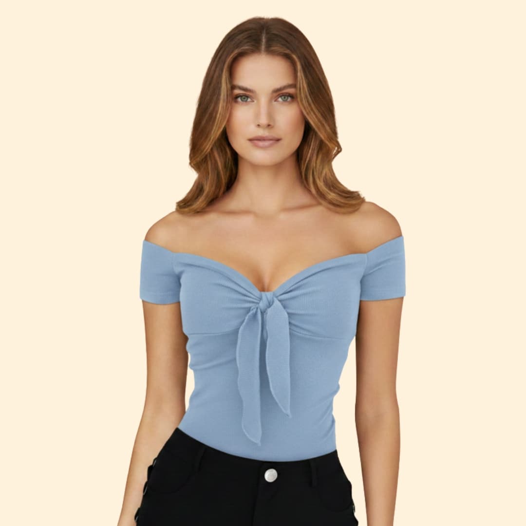 Women's Off-Shoulder Knot Tee