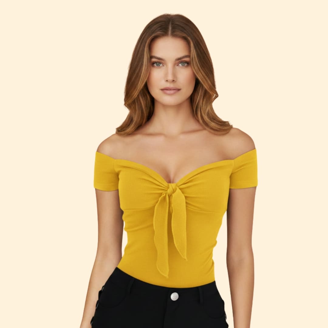 Women's Off-Shoulder Knot Tee