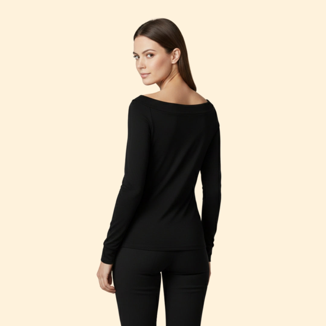Women's Off-Shoulder Long Sleeve Tee