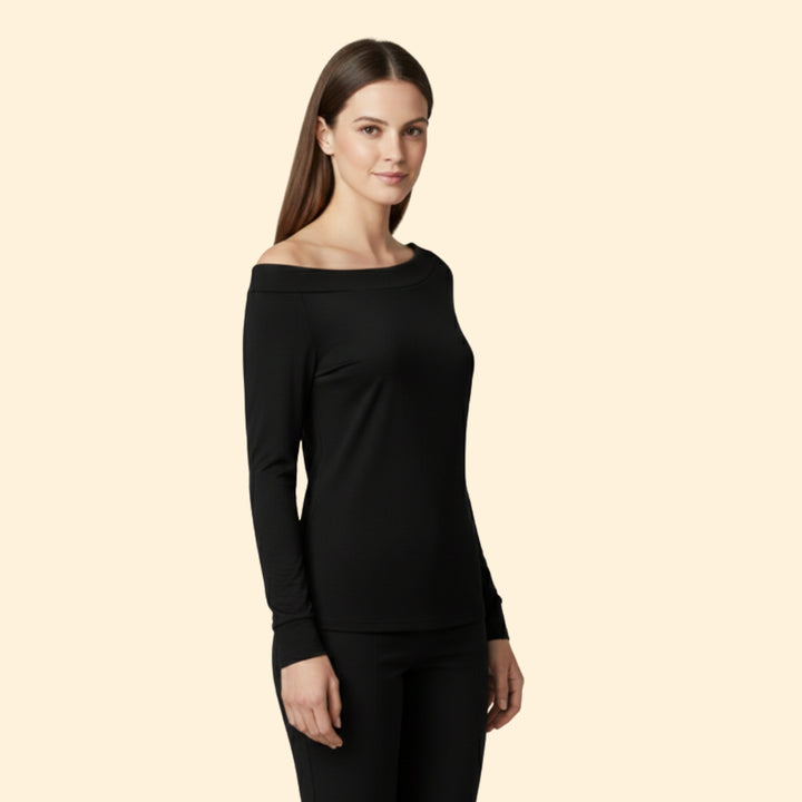 Women's Off-Shoulder Long Sleeve Tee