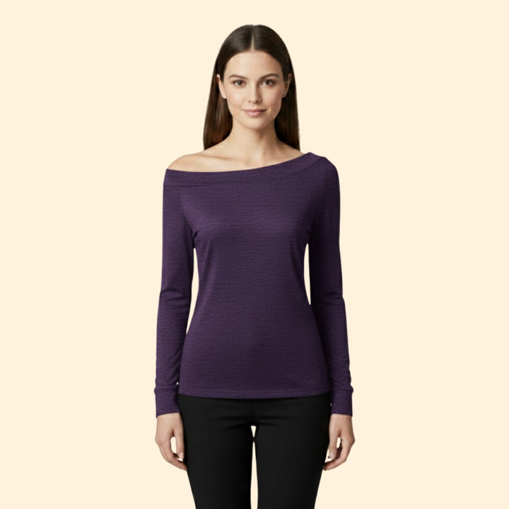 Women's Off-Shoulder Long Sleeve Tee