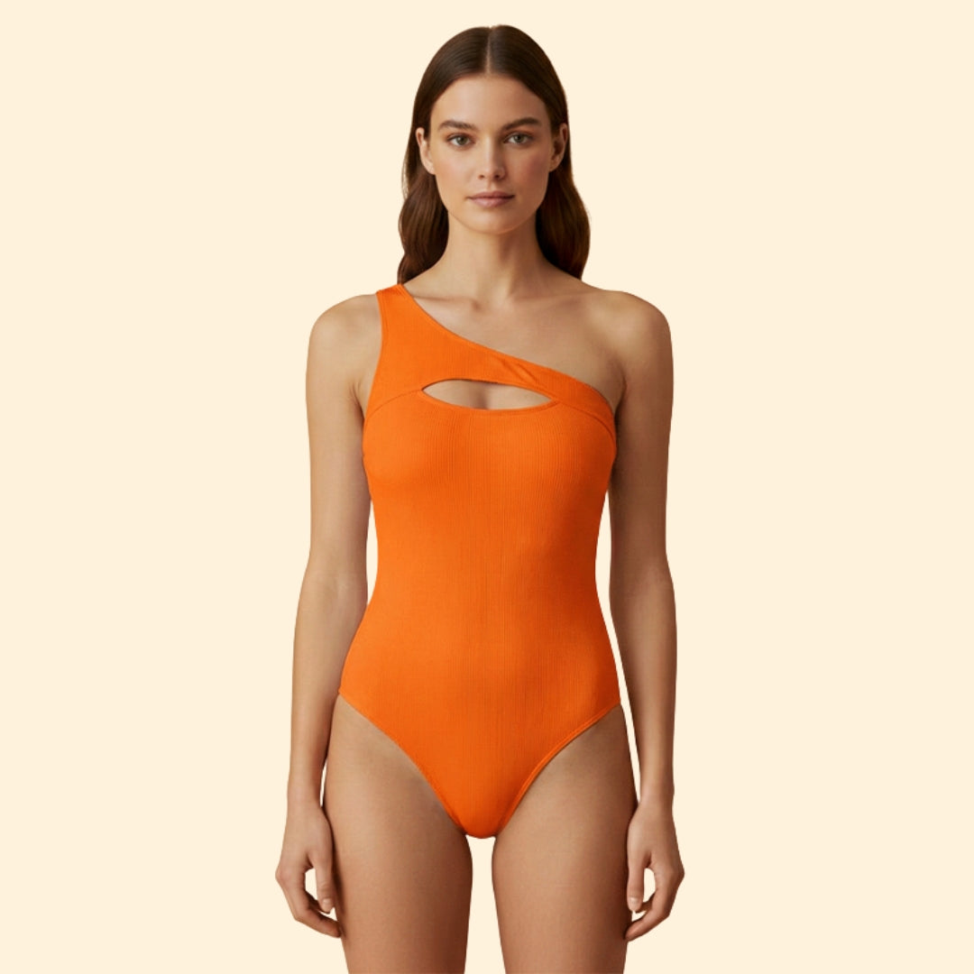 Women's One-Shoulder Cutout Swimsuit