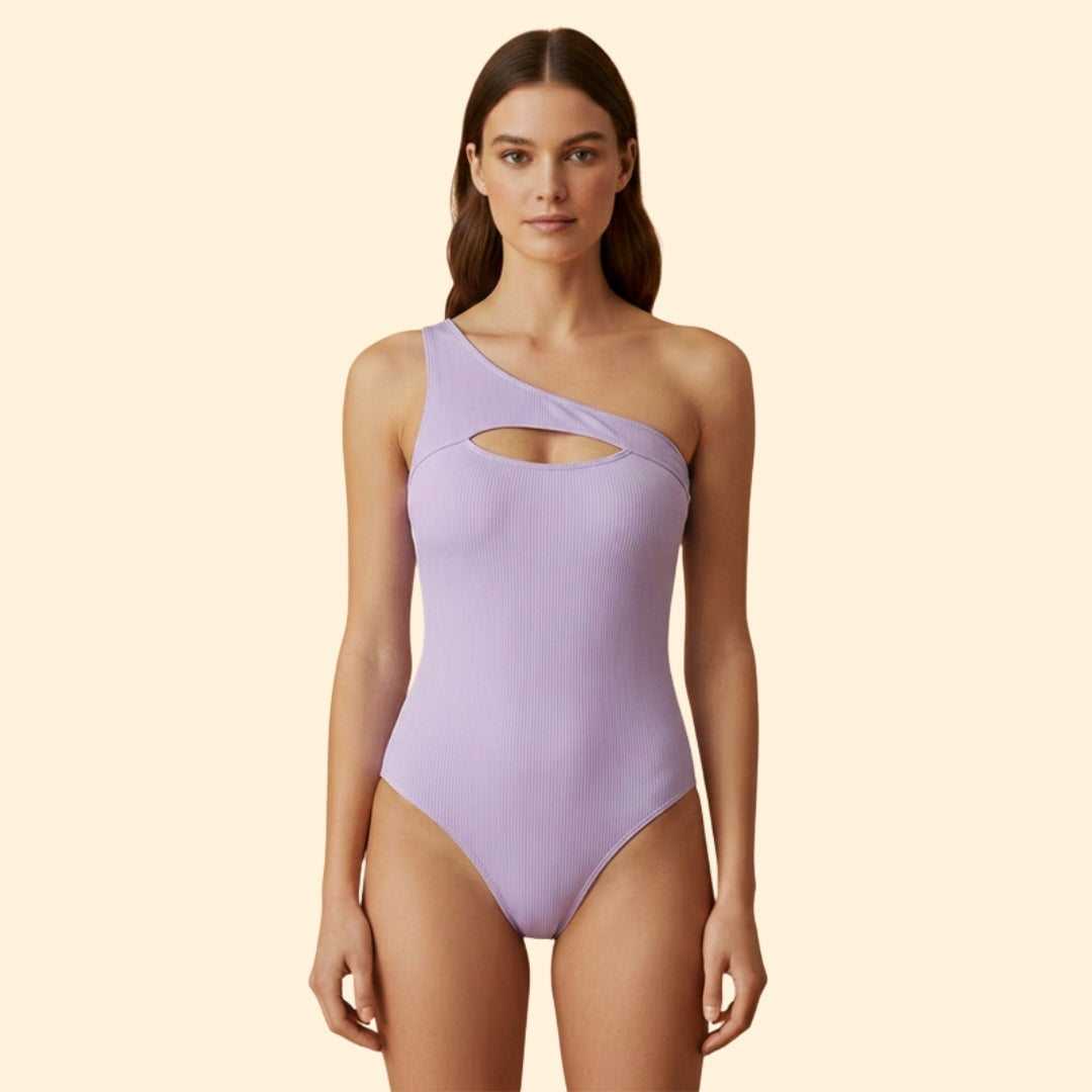 Women's One-Shoulder Cutout Swimsuit
