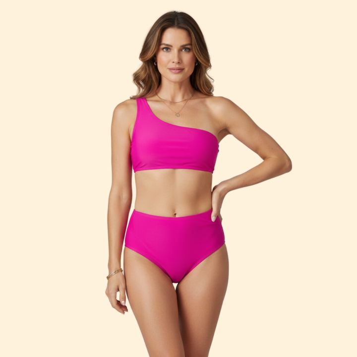 Women's One-Shoulder High-Waist Bikini