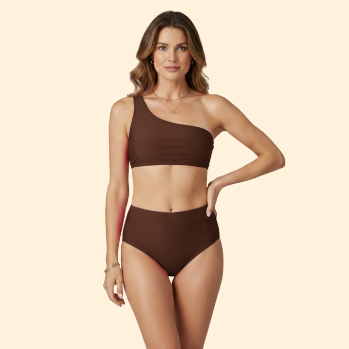 Women's One-Shoulder High-Waist Bikini