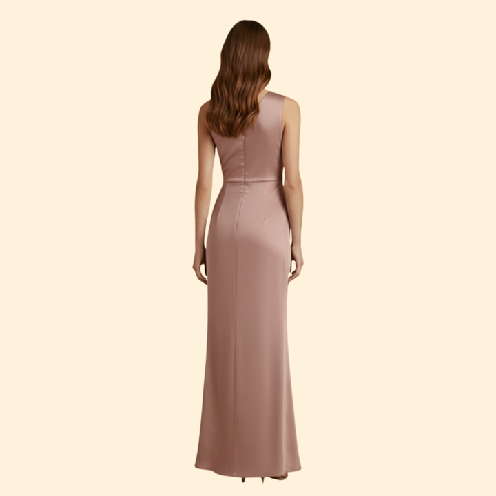 Women's One-Shoulder Satin Bridesmaid Dress