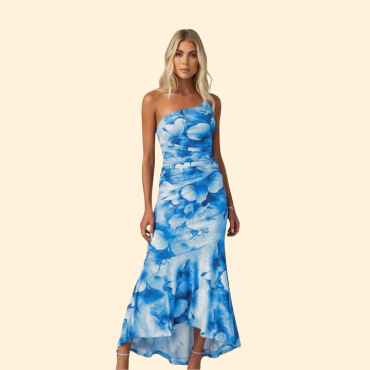 Women's One Shoulder Floral Dress