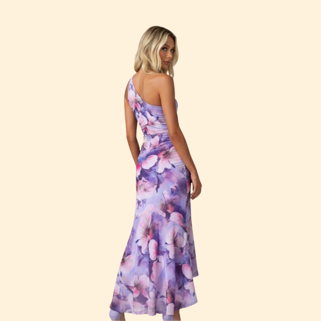 Women's One Shoulder Floral Dress