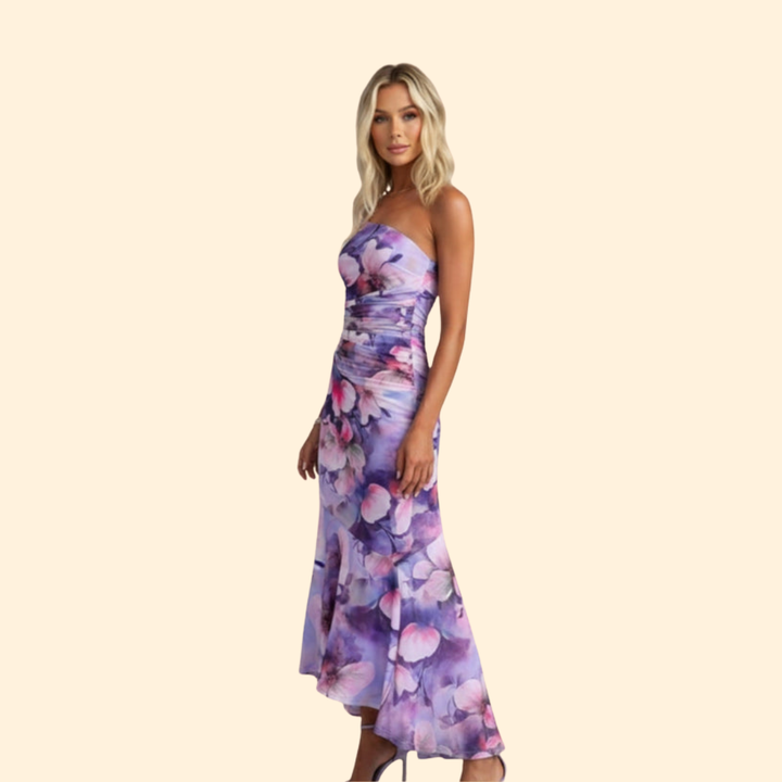 Women's One Shoulder Floral Dress
