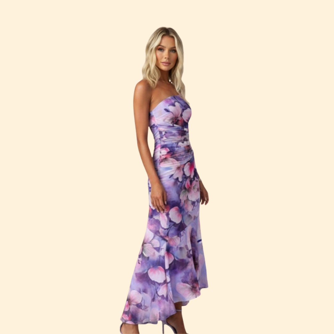 Women's One Shoulder Floral Dress
