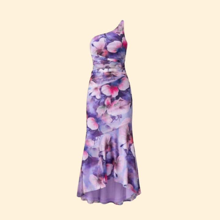 Women's One Shoulder Floral Dress