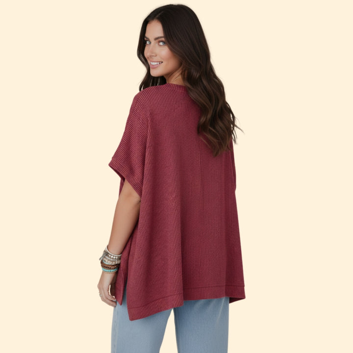 Women's Oversized Ribbed Top