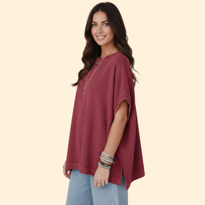 Women's Oversized Ribbed Top