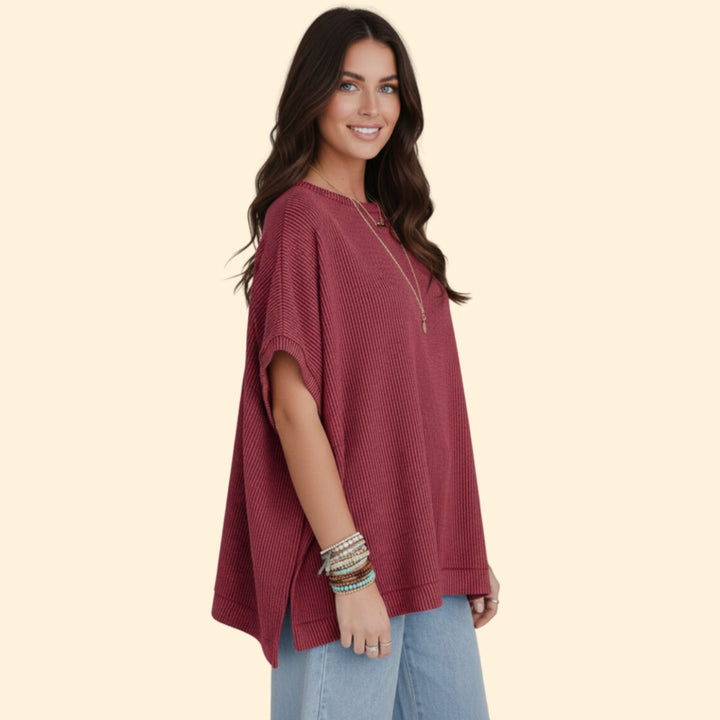 Women's Oversized Ribbed Top