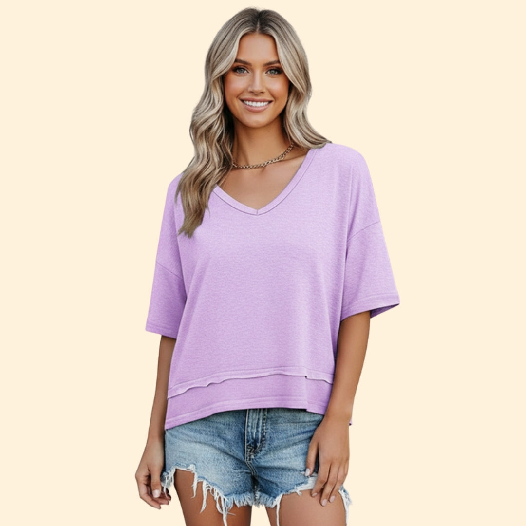 Women's Oversized V-Neck T-Shirt