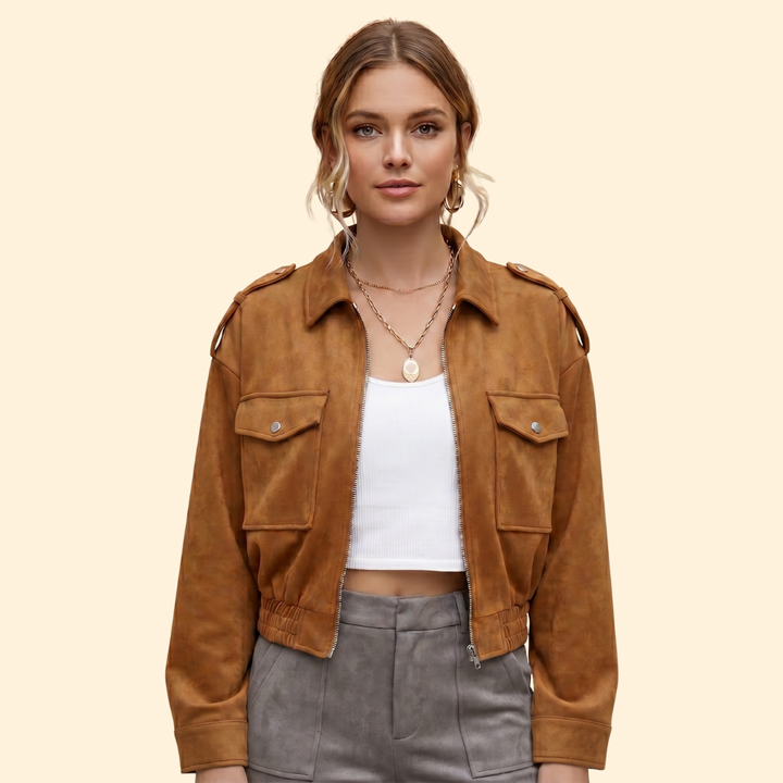 Women’s Patch Pocket Bomber Jacket