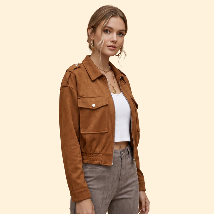 Women’s Patch Pocket Bomber Jacket