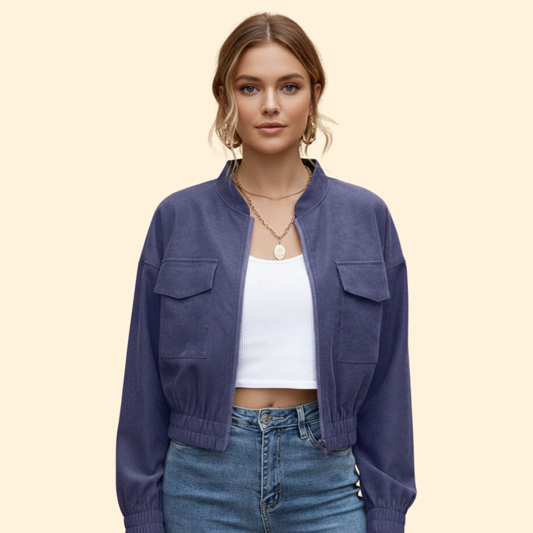 Women’s Patch Pocket Bomber Jacket