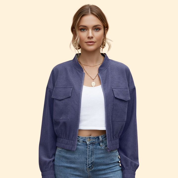 Women’s Patch Pocket Bomber Jacket