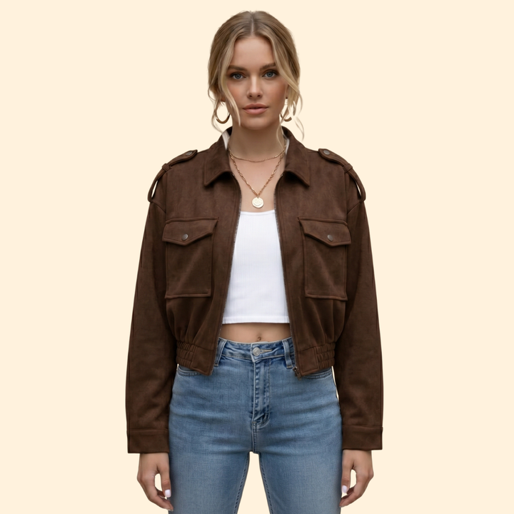 Women’s Patch Pocket Bomber Jacket