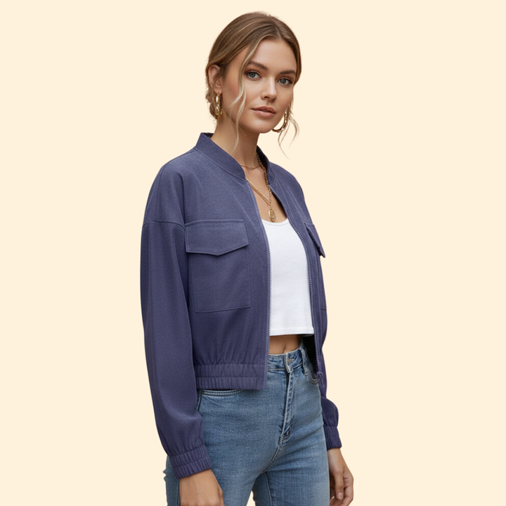 Women’s Patch Pocket Bomber Jacket