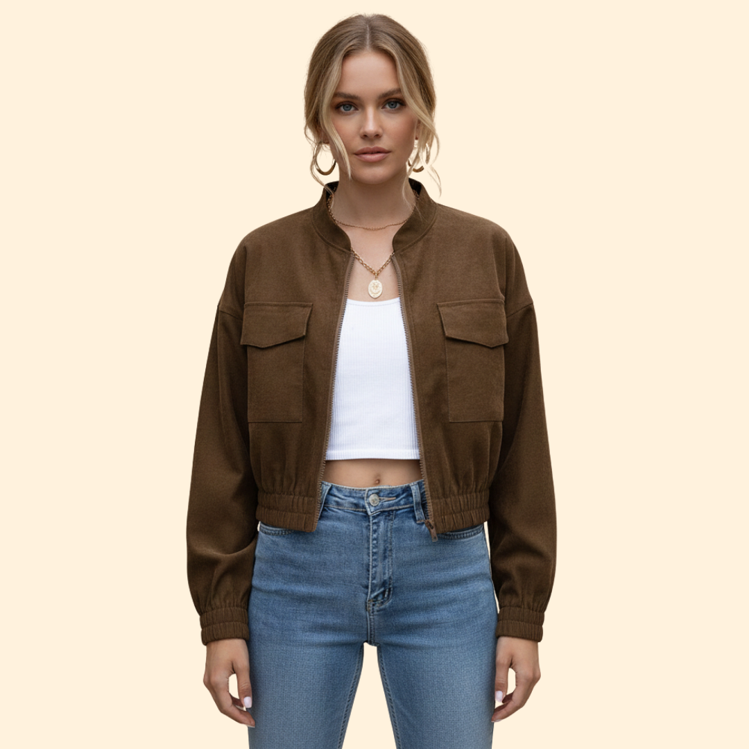 Women’s Patch Pocket Bomber Jacket