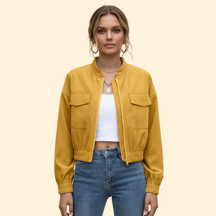 Women’s Patch Pocket Bomber Jacket