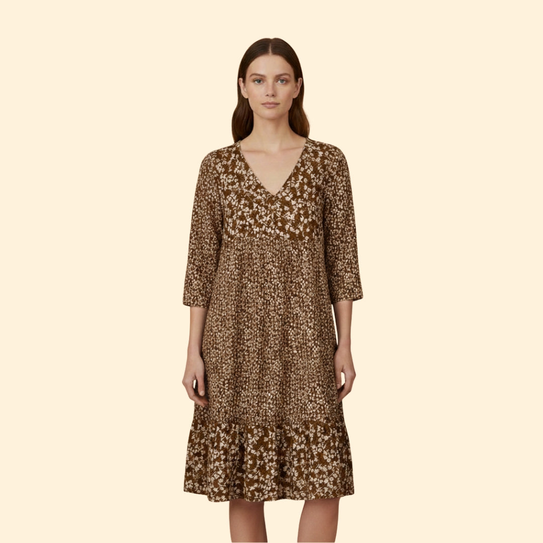 Women's Patterned Midi Dress