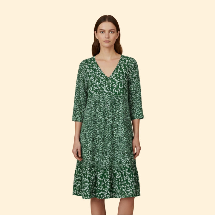 Women's Patterned Midi Dress