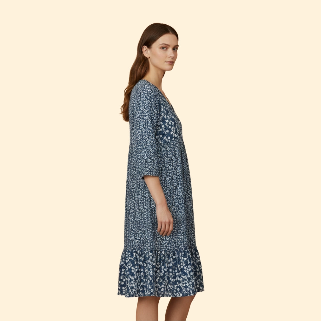 Women's Patterned Midi Dress