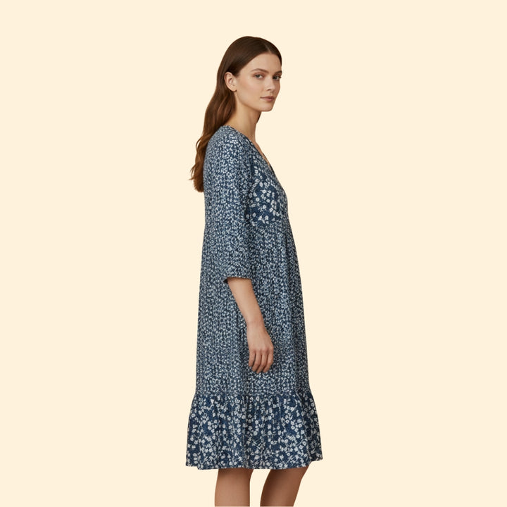 Women's Patterned Midi Dress