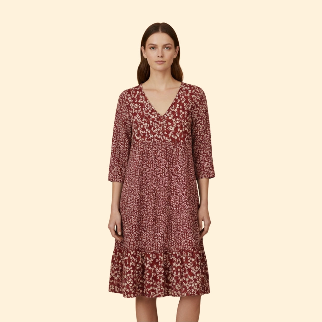 Women's Patterned Midi Dress