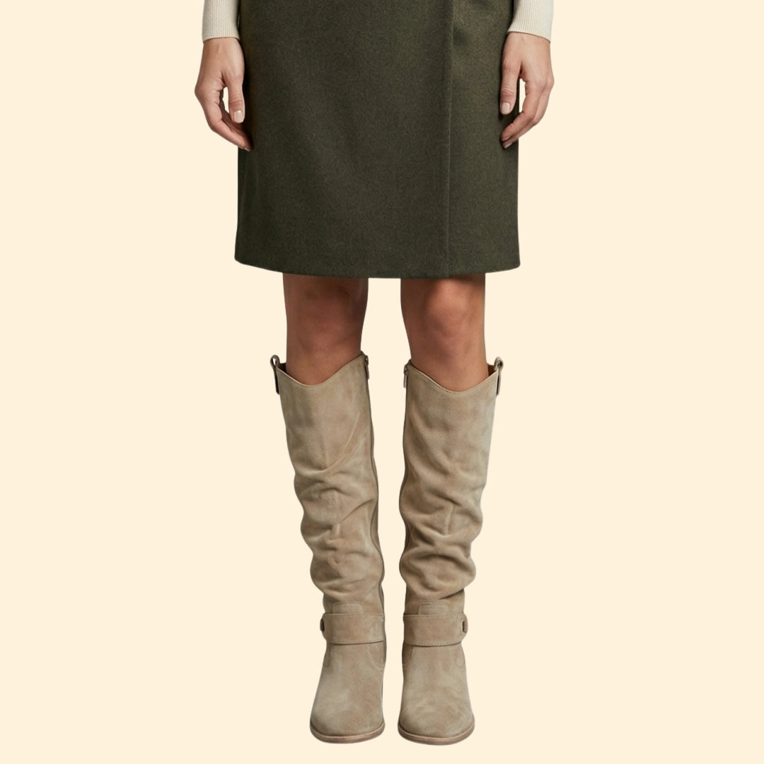 Women's Perforated Knee-High Boots