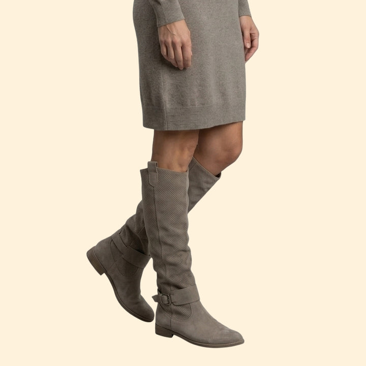 Women's Perforated Knee-High Boots