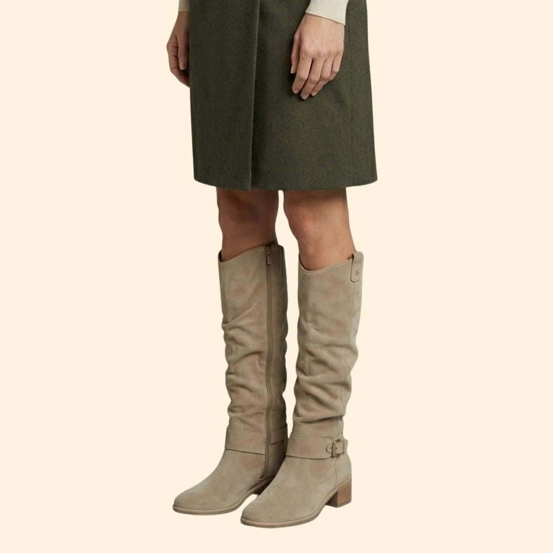 Women's Perforated Knee-High Boots