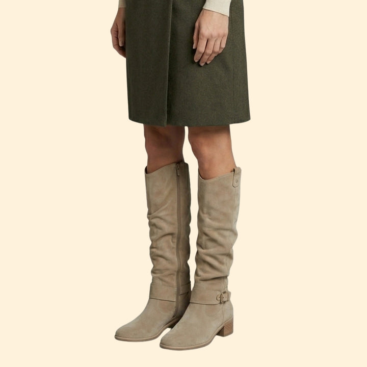 Women's Perforated Knee-High Boots