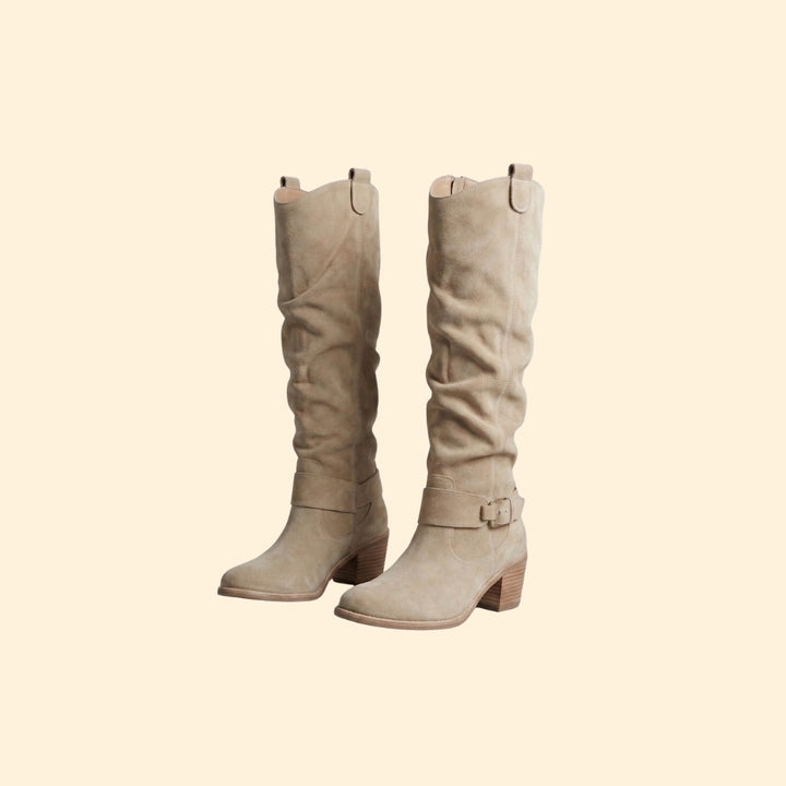 Women's Perforated Knee-High Boots
