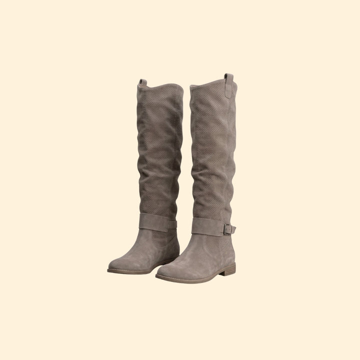 Women's Perforated Knee-High Boots